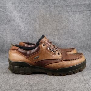 Ecco Shoes Mens 46 Derby Sneakers Leather Vintage Retro Track Footwear Lace Up